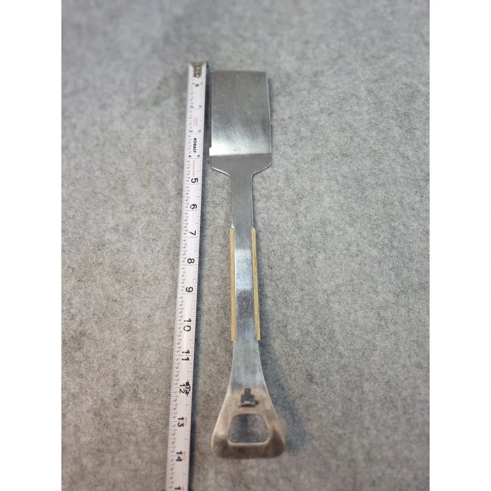 Vintage Vernco Stainless Steel Spatula Slicer Bottle Opener Wood Handle Japan